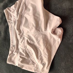 White Lululemon speed up shorts